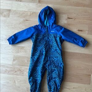 Columbia Blue and Green Kids Rainsuit
